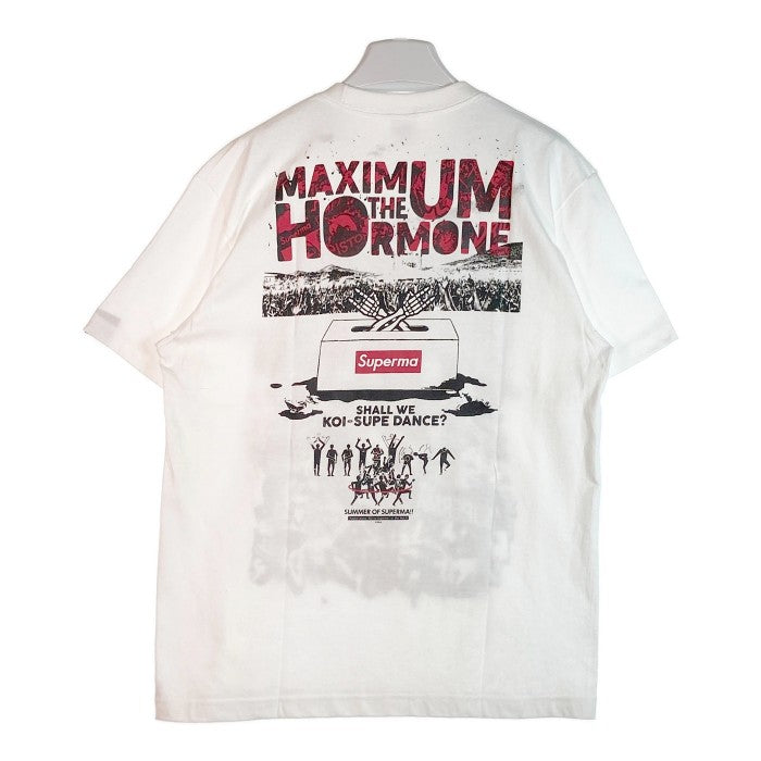 MAXIMUM THE HORMONE マキシマムザホルモン 恋のスペルマ バンドTシャツ ホワイト sizeL 瑞穂店