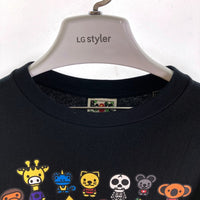 A BATHING APE アベイシングエイプ フロントプリント ロンT ブラック sizeS 瑞穂店