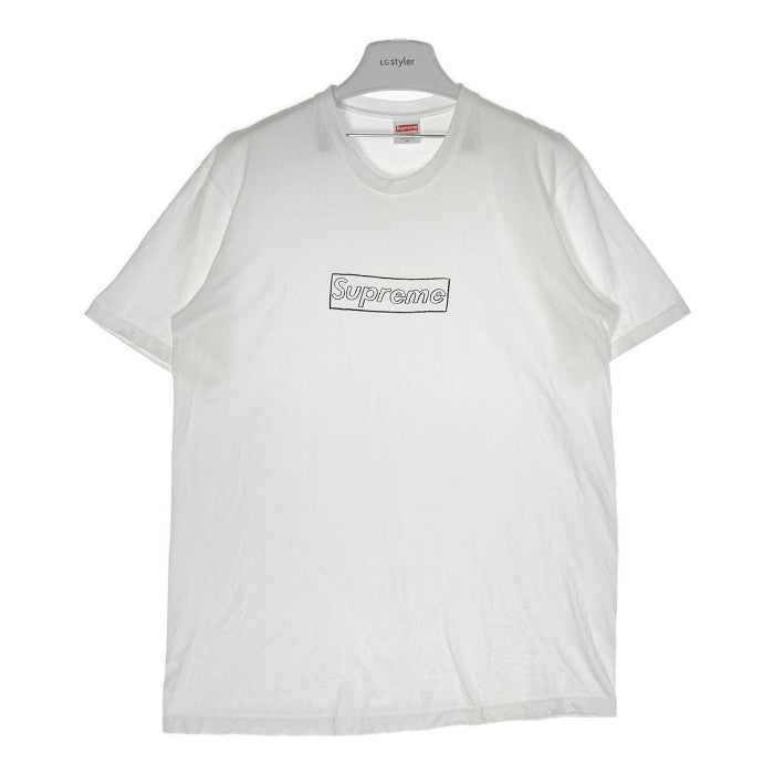 トップスL 21SS Supreme KAWS Chalk Logo tee - Tシャツ/カットソー 