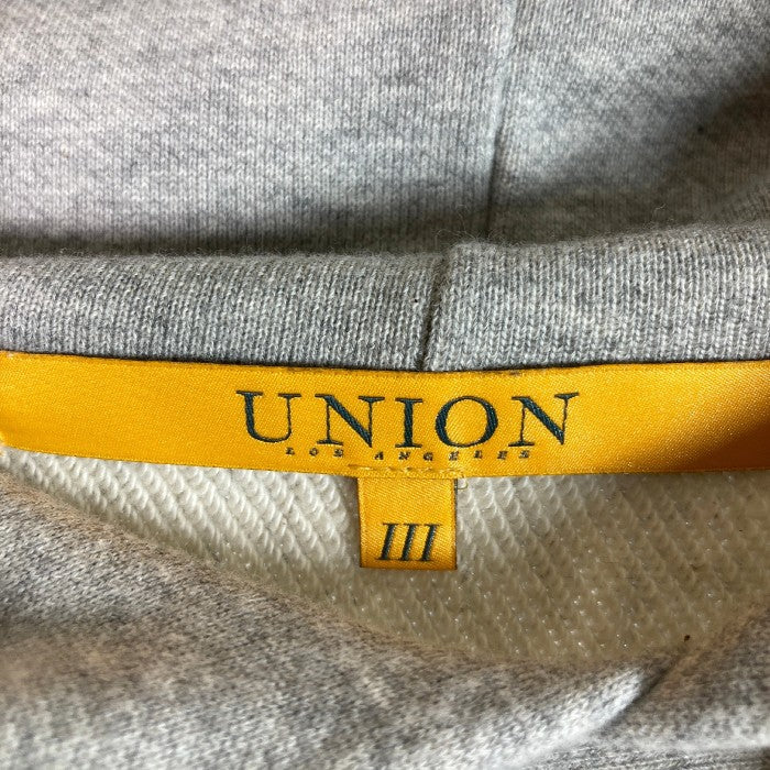 UNION ユニオン HOODIE ロゴ刺繍フーディー パーカー グレー size3