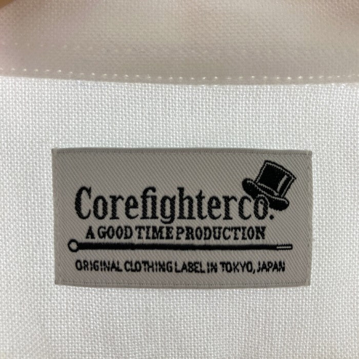 COREFIGHTER コアファイター ロゴ B.Dシャツ ホワイト sizeM 瑞穂店