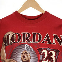 90's MICHAEL JORDAN マイケルジョーダン ALL STAR MVP イラストプリント Tシャツ OCEAN BAY レッド Size M 福生店