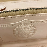 LEATHER CRAFT YOU レザークラフト優 長財布 ウォレット ラウンドファスナー ブラウン 瑞穂店