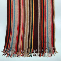 Paul Smith ポールスミス マルチカラー ニットマフラー ウール ロゴ刺繡 福生店