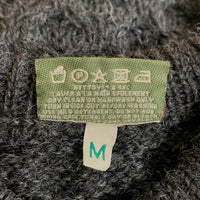 Carraig Donn キャレイグドン ウール クルーネック アランニットセーター チャコール Size M 福生店