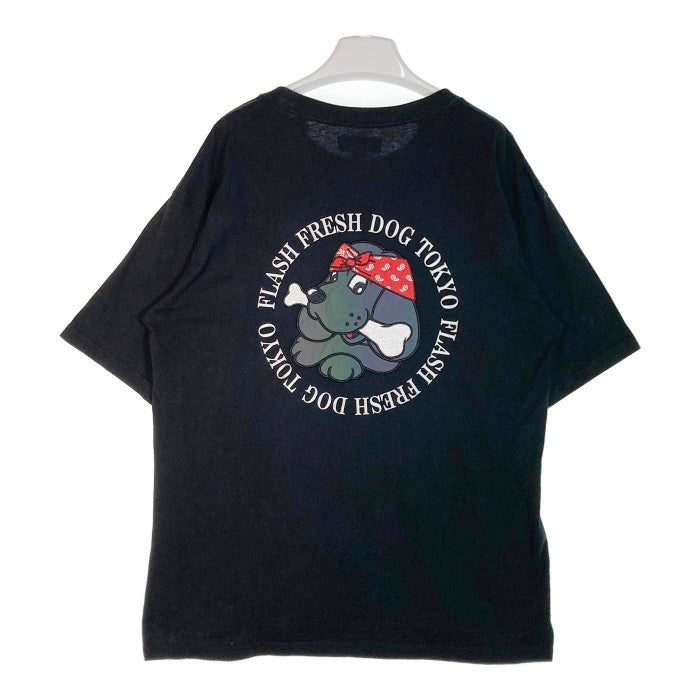 GALFY ガルフィー 太陽犬 刺繍Tシャツ ブラック size中型犬（L） 瑞穂店