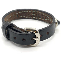 WOLFS HEAD ウルフズヘッド 15mm スタッズ レザーブレスレット ブラック 福生店