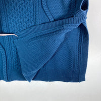 CLANE クラネ 21AW 11106-1082 3D CABLE SLIT KNIT VEST ウール ケーブル ニットベスト ブルー size2 瑞穂店