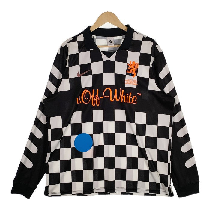 NIKE ナイキ 18SS OFF-WHITE オフホワイト Football Jersey フットボールジャージ チェッカーフラッグ Size L  福生店