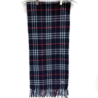 Burberrys バーバリー イングランド製 カシミア100% ノバチェック マフラー ネイビー 瑞穂店