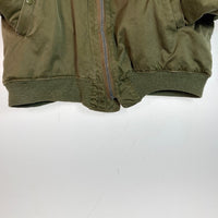 USA AIR FORS アメリカ軍 B-15 CROWN ZIPPER 40s 裏地アルパカ フライトジャケット カーキ size- 瑞穂店