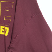 RAF SIMONS ラフシモンズ 22AW THE DEATCHED プリント スウェットクルーネックトレーナー ダメージ加工 ボルドー 222-M167 Size 1 福生店