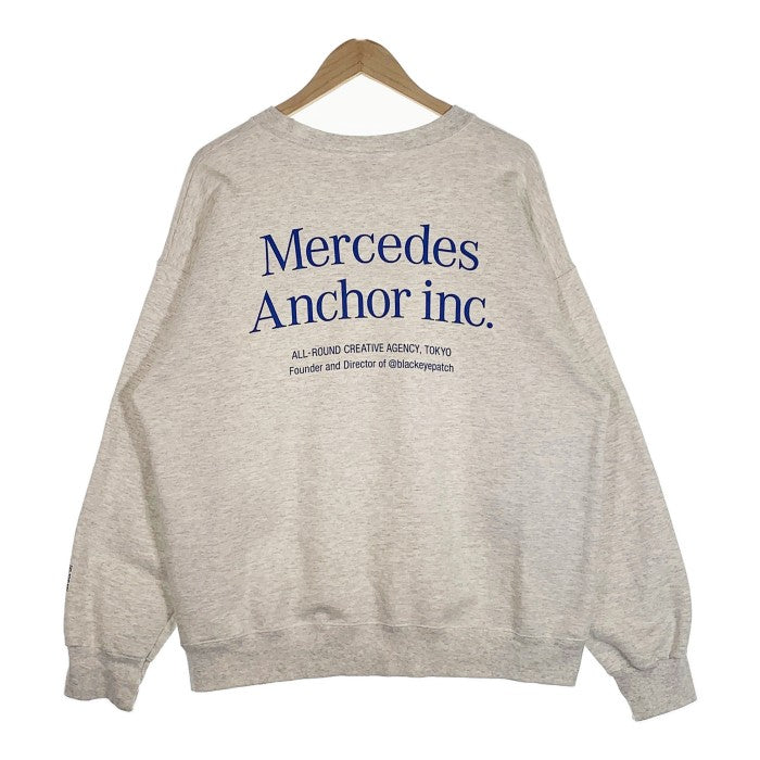 Mercedes Anchor Inc. メルセデスアンカーインク Crew Sweat スウェット クルーネック トレーナー アッシュグレー  Size L 福生店