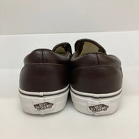 VANS バンズ SLIP-ON スリッポン レザー 編み込み チェッカー Black Coffee/Dune Woven Checkerboard VN-0IL51JV ブラウン size27.5cm 瑞穂店