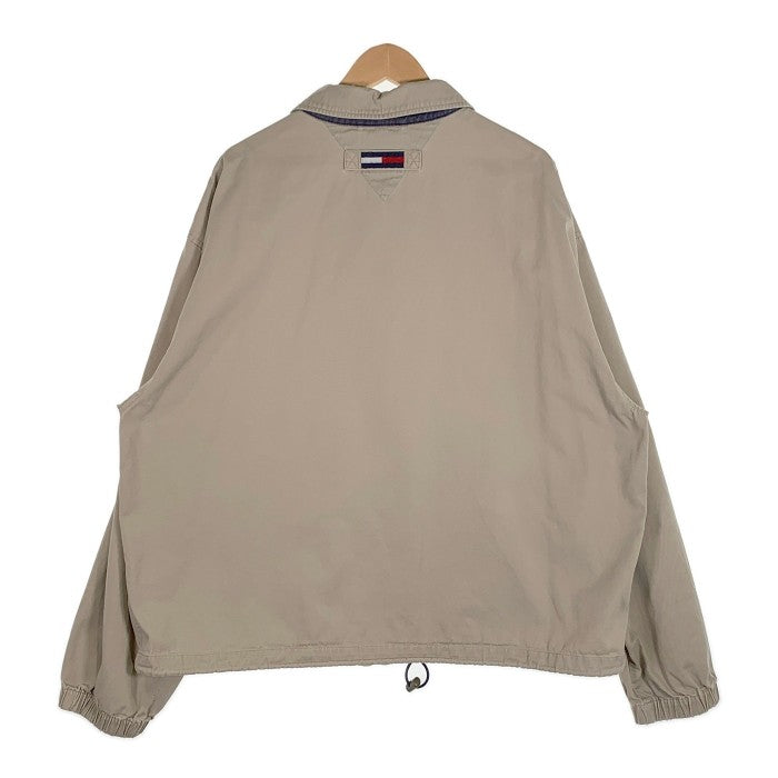 90-00's TOMMY HILFIGER トミーヒルフィガー ジップアップ コットン ブルゾン ジャケット ベージュ Size XXL 福生店