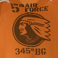 TOYS McCOY トイズマッコイ AIR APACHES 5TH AIR FORCE 後付け スウェットパーカー オレンジ Size XL 福生店