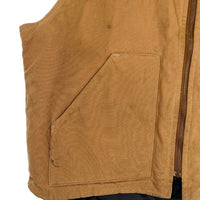 80's Carhartt カーハート Duck Vest ダック地 ベスト ジップアップ ベージュ Size XXL 福生店