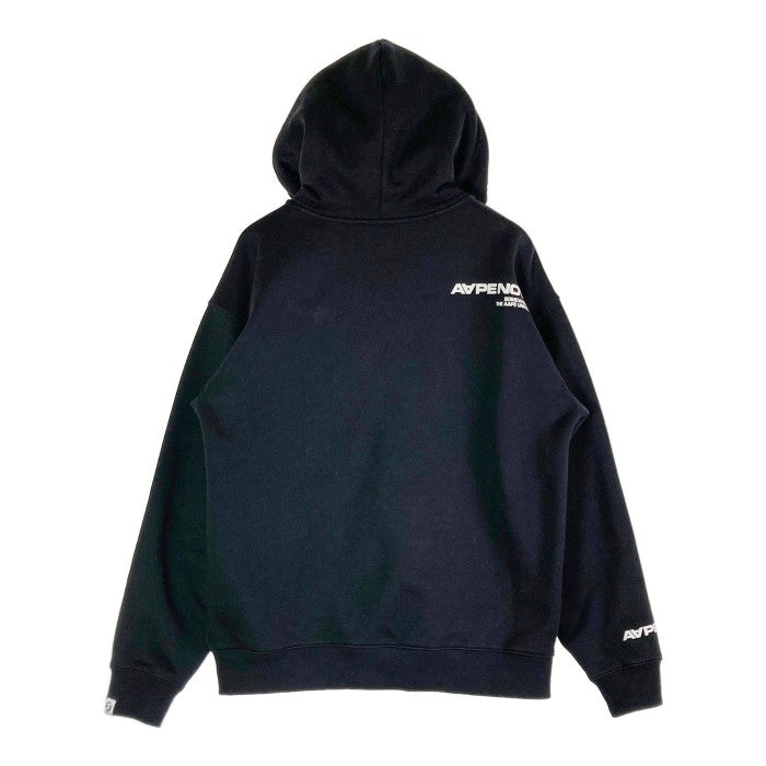 AAPE BY A BATHIG APE エーエイプバイアベイシングエイプ AAPSWMA314XXL ZIP UP HOODIE  ジップアップパーカー ブラック sizeM 瑞穂店