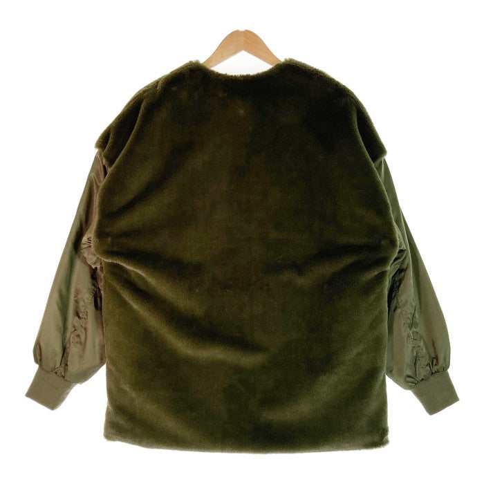 GRL グレイル ファードッキングブルゾン blouson カーキ sizeF