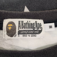 A BATHING APE アベイシングエイプ STA柄 プリントTシャツ ブラック ホワイト Size M 福生店