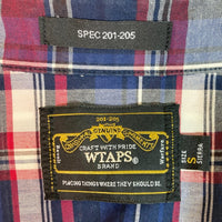 WTAPS ダブルタップス 141LTDT-SHM04 14SS UNION ユニオン チェック柄 半袖シャツ レッド sizeS 瑞穂店