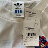 adidas アディダス EWING ユーイング プリント Tシャツ ホワイト ADS-6303 デッドストック Size L 福生店