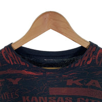 NFL KANSAS CITY CHIEFS チーフス 総柄 オーバープリント Tシャツ ブラック Size XL 相当 福生店