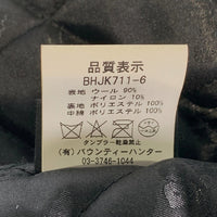 BOUNTY HUNTER バウンティーハンター PEA COAT ピーコート 袖ジップ 刺繡 ブラック Size M 福生店
