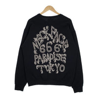 WACKO MARIA ワコマリア NECK FACE ネックフェイス プリント スウェットクルーネックトレーナー ブラック Size L 福生店