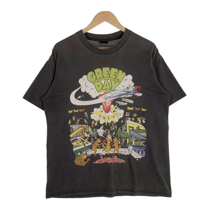 90's GREEN DAY グリーンデイ dookie Tour プリントTシャツ 両面 袖シングル 裾ダブル BROCKUM 1994コピーライト  ブラック Size L 福生店