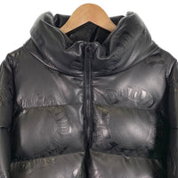 A FEW GOOD KIDS アフューグッドキッズ Logo Puffer Jacket サークルロゴ フェイクレザー パファージャケット ブラック Size XL 福生店
