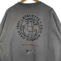 LAFAYETTE ラファイエット 1807 CASH T.Eric Monroe Biggie エリックモンロー ビギー スウェットクルーネックトレーナー チャコールグレー Size 5 福生店
