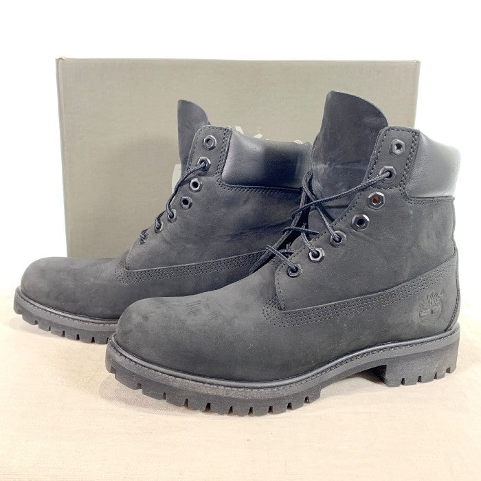 Timberland ティンバーランド 6inc Premium Boot 6インチ プレミアム ヌバックレザー ブーツ ブラック 10073  Size 25.5cm 福生店