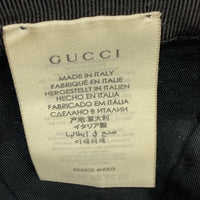 GUCCI グッチ GGロゴ刺繍 シェリーライン ウール ベースボール キャップ ブラック sizeS 瑞穂店