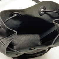 JIL SANDER ジルサンダー DRAWSTRING SOFT VEGETAL CALF ドローストリング レザー ショルダーバッグ 巾着 ブラック 福生店