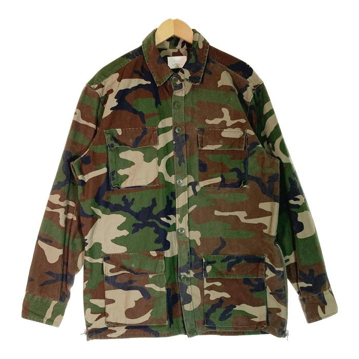 FEAR OF GOD フィア オブ ゴッド AF-18410349 15SS SIDE ZIP CAMO MILITARY JACKET 迷彩柄  サイドジップ ミリタリージャケット グリーン sizeM 瑞穂店