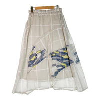 慈雨 ジウ センソユニコ シルク混 シースルー セットアップ 3点セット 羽織ジャケット スカート ノースリーブ グレー size40 瑞穂店