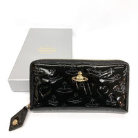 Vivienne Westwood ヴィヴィアンウエストウッド 55VV310 ラウンドファスナー長財布 エナメル ブラック 瑞穂店