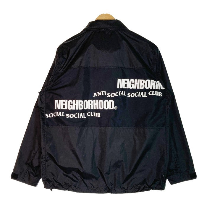 NEIGHBOR HOOD × ANTI SOCIAL SOCIAL CLUB ネイバーフッド × アンチソーシャルソーシャルクラブ  192TSASN-JKM01S 19AW スプリットロゴプリントナイロンパーカー ブラック sizeL 瑞穂店