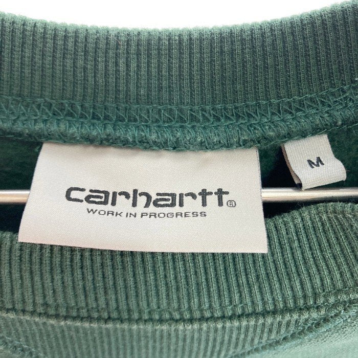 Carhartt カーハート AMERICAN SCRIPT SWEAT ロゴ刺繍 クルーネック スウェット グリーン sizeM 瑞穂店