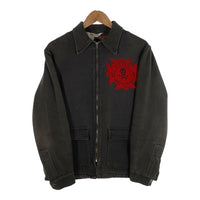 50's DUBBULE WARE ダブルウェア ウィップコードジャケット ブランケット 後付ワッペン 棒TALON チャコール Size M相当 福生店