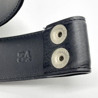 Chrome Hearts クロムハーツ レザーベルト ストラップ 1.5インチ ホースシューリベット ブラック Size 34 福生店