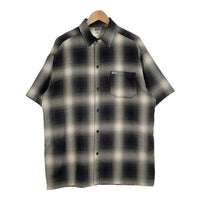 CalTop キャルトップ オンブレチェック 半袖シャツ ブラック グレー アクリル Size L 福生店