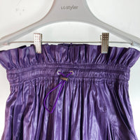 MURRAL ミューラル ドローストリングスカート ロングスカート パープル sizeF 瑞穂店