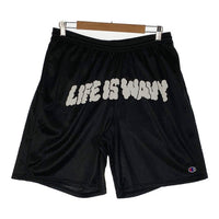 VERDY ヴェルディ JP THE WAVY ジェイピーザウェービー LIFE IS WAVY メッシュショートパンツ チャンピオン ブラック Size L 福生店
