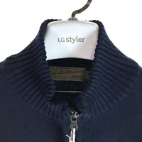 AVIREX アヴィレックス 6194023 コットン ニットジャケット ネイビー sizeM 瑞穂店