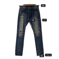 ESSENTIALS エッセンシャルズ ダメージ デニムパンツ テーパード インディゴ Size 31 福生店