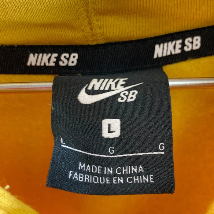 NIKE SB ナイキエスビー ロゴプリント パーカー イエロー sizeL