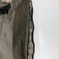BURBERRY BLACK LABEL バーバリー ブラックレーベル サイドジップ バイカラー イージーパンツ カーキ size76 瑞穂店