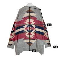 PENDLETON × niko and... 76925500 別注 ペンドルトンコラボ ニコアンド Vロングカーディガン ウール グレー sizeM 瑞穂店